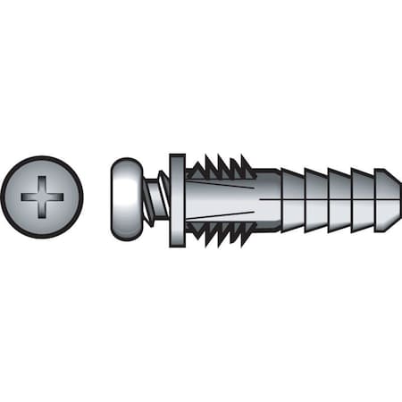 Hillman Screw Anchor, 1-1/2" L, Nylon, 6 PK 5109